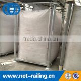 Warehouse storage stackable steel pallet with a bag