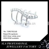 White gold plated ladies fashion Turkish jewelry full finger trendy ring