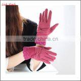 Girls Fashion Sweet Warm Woolen Gloves Fashion Wool Lace Gloves With Bow thumbnail-2