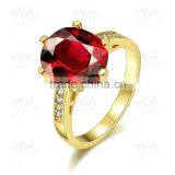18k Plated Luxury Sapphire Gemstone Women Engagement Wedding Rings thumbnail-2