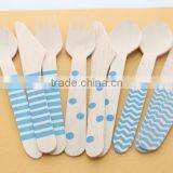 Colorful Mini Tableware Wooden Fork/icream Spoon/toast Knife thumbnail-1
