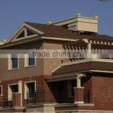 Low Cost Curved Heat Proof Insulation Stone Coated Steel Roofing Tile for Building