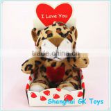 Valentine Red heart Leopard plush toys