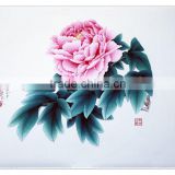 Luxury beautiful peony flower painting fine art wall hanging painting from China