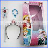 Environmental Protection Frozen Elsa Anna Jewelry Crown Set for Girls Play thumbnail-2