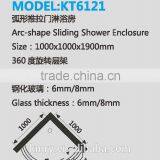 Copper Roller Sliding Shower Enclosure(KT6121) thumbnail-2