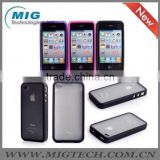 For iphone4 case,TPU bumper with Matte back cover