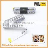 120inch Branded White 3m Promotion Measure Tape New Design Tailor Tape Gift Item With Your Logo or Name thumbnail-1