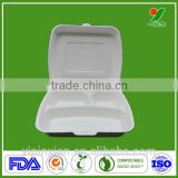 FDA biodegradable eco-friendly disposable food container,food tray,3 compartment food box