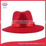 Women Fedora Wool Felt Hat With Large Brim thumbnail-1