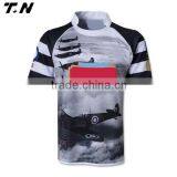 Custom Fashion Wholesale Short Sleeve Cheap Rugby Tops thumbnail-5