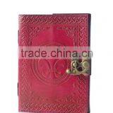 Celtic Embossed Leather Journal Multi Color Leather Journal With Brass Lock thumbnail-1