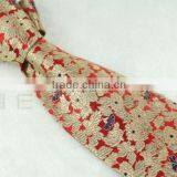 High Quality Silk Tie Red Golden thumbnail-1