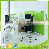 2016 Modern Two People Workstation Keyboard Tray With CPU Holder and Drawer Pedestal thumbnail-4