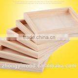 Trade assurance Natural Wood Serving Tray Breakfast Tea Coffee Bread Wooden Tray Plate Dishes