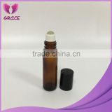 New 10 ml Amber Roll On Bottles with Plastic Droppers