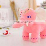 Creative Lovely Colorful Pink Yellow Grey Green Elephant Stuffed Plush Toy Doll