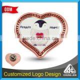 Custom Design Heart Shape Metal Pin Badges With Printed thumbnail-3