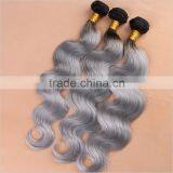 Grey and Black Ombre Hair Extensions Laser Hair Removal Machine 100% Peruvian Hair Quality Choice thumbnail-4