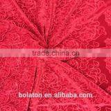 92%Polyester and 8% Spandex 3D Emboss Velvet Fabric for Women Garments