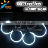 Multicolor ccfl car angel eyes for Bmw E53(X5), high quality angel eyes fog lamp