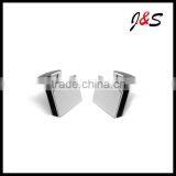 316l Black Round Stainless Steel Cufflink MS400A thumbnail-5