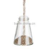 SINOGLASS 2 Jars 95ml Snow Mountain Shape Top Glass Salt and Pepper Spice Jar Rack Set thumbnail-3