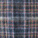 Plaid/ Gold Thread/ Wool and Viscose Fibers