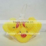 rubber material toys 6 opcs bath ducks in net bag TW10120082
