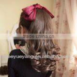 fashionable long brown synthetic curly ponytail