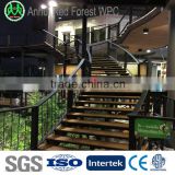 wood plastic composite solid floor tiles for exterior stairs