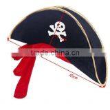 Cheap Promotional Adult Flocking Pirate Hat With Red Band thumbnail-5