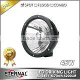 45W Connon 4x4 off Road ATV UTV SUV High Power Led Work Driving Spotlight High Distance Lamp
