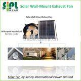 SUNNY FAN Wall Window Mounted Basement Bathroom Use Solar Panel Powered Small Size Round Shape Air Exhaust Fan Ventilation Fan thumbnail-1