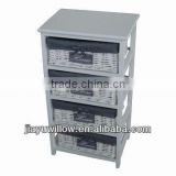 Wholesale Cheap Natural removable cabinet with handmade willow basket