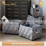 Felt Bathroom Storage Basket With Handle thumbnail-2