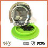 WS-TS18 Stainless Steel Mug Tea Filter Tea Infuser Bottle With Silicone Rimmed Lid thumbnail-2