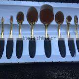 Factory 10pcs Beauty Toothbrush Shaped Foundation Power Makeup Brush Set With Synthetic Hair thumbnail-2