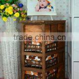 Delicate Newly Designed Willow Drawer Cheap Wooden Storage Cabinet thumbnail-3