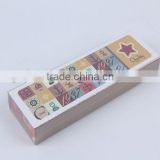 Rectangular single-layer printed paper pencil box colorful pencil case