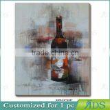 Handmade Wine Bottle Abstract Oil Painting thumbnail-4