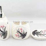 Flower Decal Ceramic Bathroom Accessories thumbnail-1