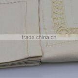 100% Cotton Plain Hemstitched Table Napkins, Set of 6 thumbnail-4