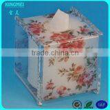 Acrylic Custom Colored Printed Tissue Box, Acrylic Napkin Paper Holders, Novelty Tissue Paper Boxes thumbnail-3