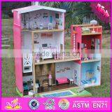 2016 New Design Full Size Children Pretend Play Wooden Uptown Dollhouse With Furniture W06A152 thumbnail-4