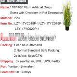 Artificial Potted Grass Onion Grass for Indoor Decoration Artifiical Grass Plants thumbnail-3