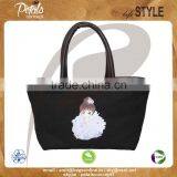 12 oz Canvas Tote Bag With Polyester Lining & With PU Padded Handle & Bottom thumbnail-1