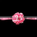 Fabric Chiffon Flower Headband With Pearl Beads Center for Kids Hair Accessories thumbnail-2