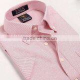 Man Stripes Button Down Collar Oxford Shirts Short Sleeve Dress Shirts thumbnail-1