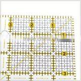 Kearing Yellow Durable 3mm Acrylic 6.5 ''*6.5 '' Inch Square Grid Quilting Patchwork Ruler for Dressmaking Handicraft #KPR65D thumbnail-2